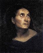 Eugene Delacroix, Head of a Woman